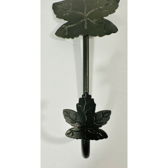 Longaberger Wrought Iron Maple Wall Leaf Hook Decorative Black Metal 72664 - Picture 5 of 9